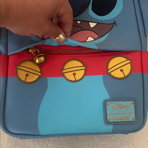 Disney Loungefly Lilo and Stitch Reindeer Backpack.   NWOT - Picture 6 of 12